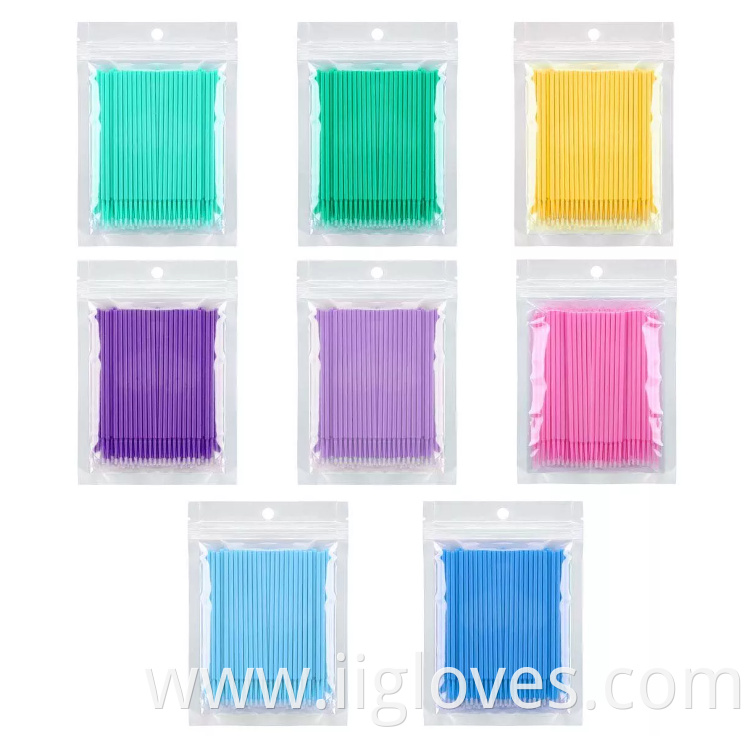 Disposable Plastic Dental Microbrush Consumable Applicator Stick Micro Tip Fine Swab Cotton Dental Brush Microbrush